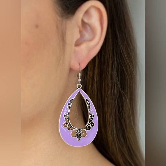 2 new pairs of Paparazzi teardrop dangle earrings - Picture 5 of 7